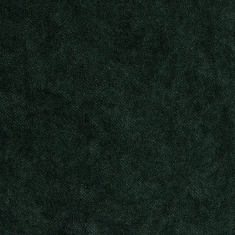 Deep forest green velvet-look fabric swatch with a soft brushed texture