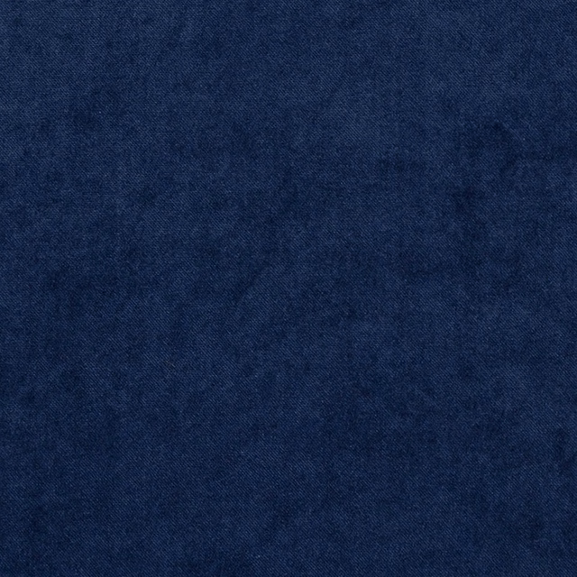 Deep mid-blue plain fabric swatch with a soft brushed texture
