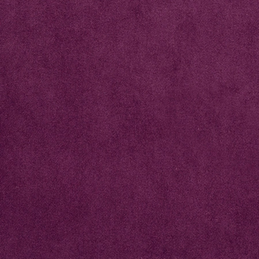 Deep plum purple plain fabric swatch with a soft matte, slightly brushed texture