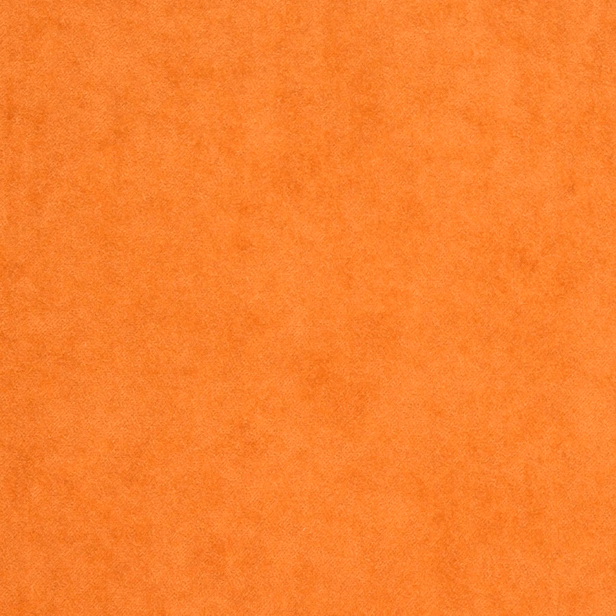 Solid tangerine-orange fabric swatch with a soft matte, velvety-looking surface