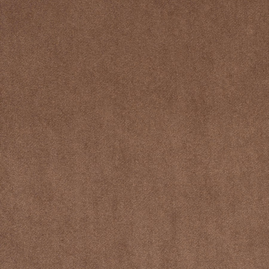 Warm truffle-brown plain woven fabric swatch with fine matte texture
