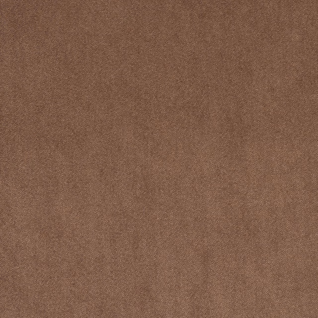 Warm truffle-brown plain woven fabric swatch with fine matte texture