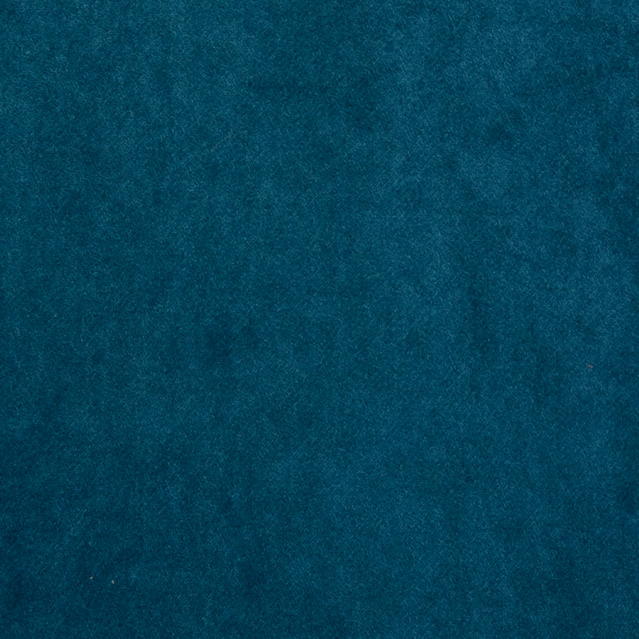 Deep turquoise plain fabric with a soft, brushed surface texture