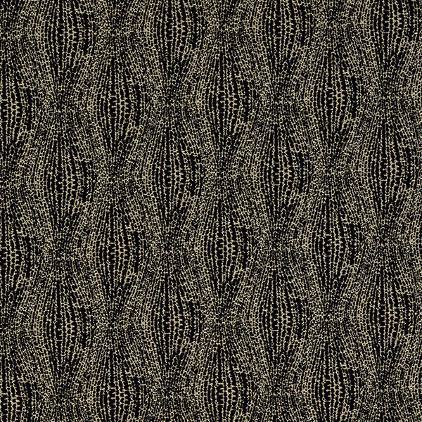 Dark abstract patterned fabric in black and muted gold with fine shimmer