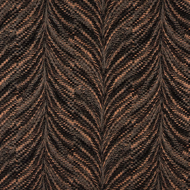 Bronze and dark cocoa woven leaf pattern with shimmering texture
