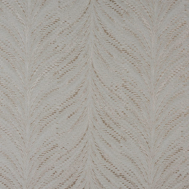 Pale ivory woven fabric with feathered chevron pattern and soft shimmer