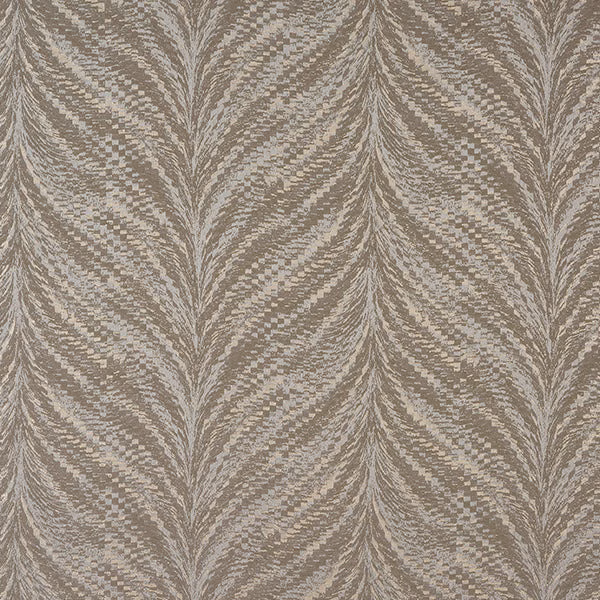 Stone taupe damask fabric with soft metallic shimmer and woven texture