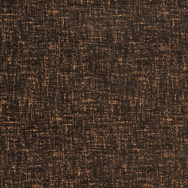 Dark copper-brown textured fabric with fine metallic flecks and crosshatched weave