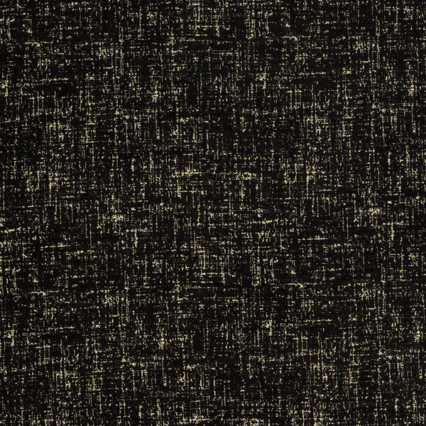 Dark graphite woven fabric with fine metallic flecked crosshatch texture