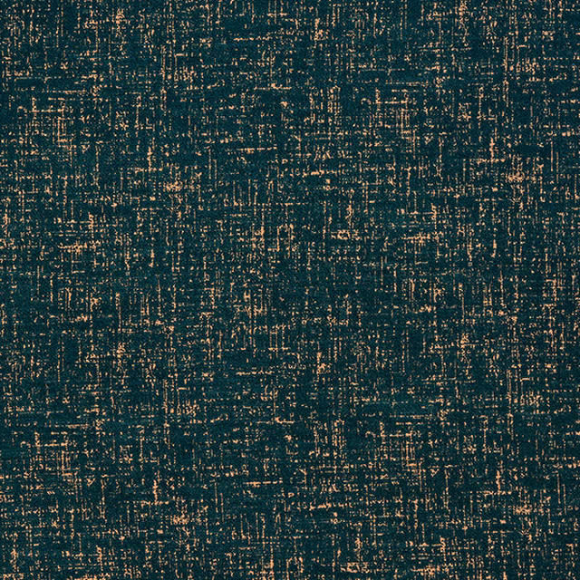 Deep teal textured fabric with fine copper shimmer and crosshatched weave