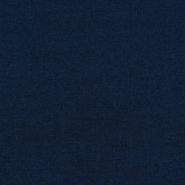 Deep indigo blue plain woven upholstery fabric with a fine matte texture