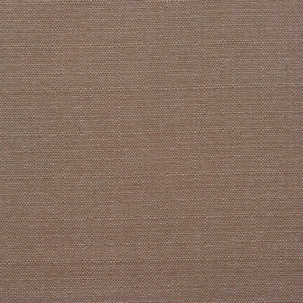 Close-up of warm taupe-beige plain weave upholstery fabric with a fine linen-like texture.