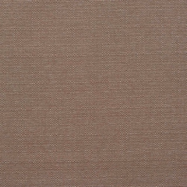 Close-up of warm taupe-beige plain weave upholstery fabric with a fine linen-like texture.