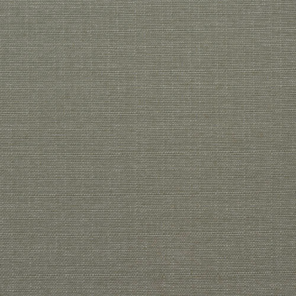 Close-up of muted sage green woven upholstery fabric with fine texture