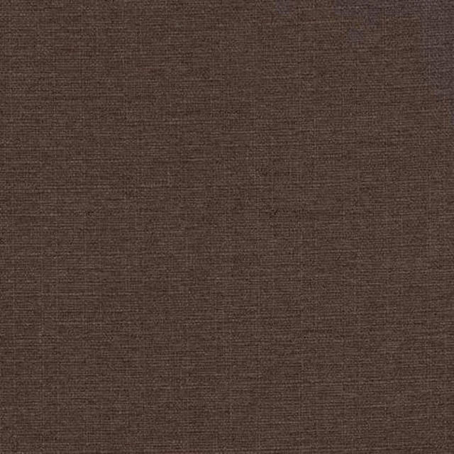 Close-up of deep truffle-brown plain woven upholstery fabric with fine texture
