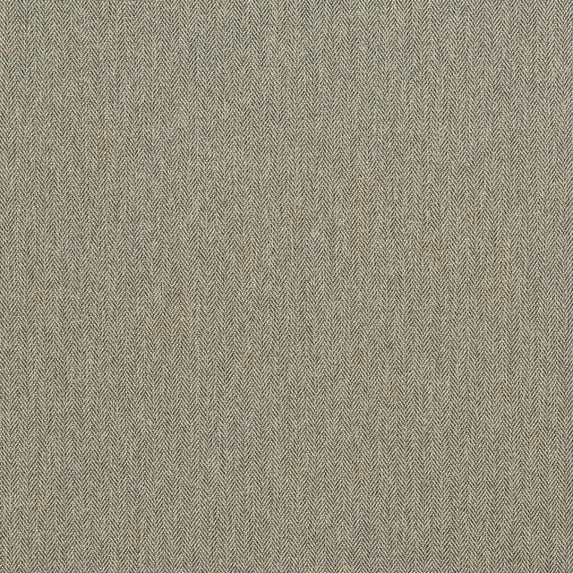 Close-up of soft silver-grey herringbone weave upholstery fabric