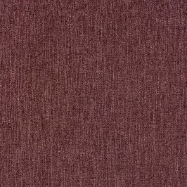 Close-up of muted plum heather plain weave fabric with fine vertical texture