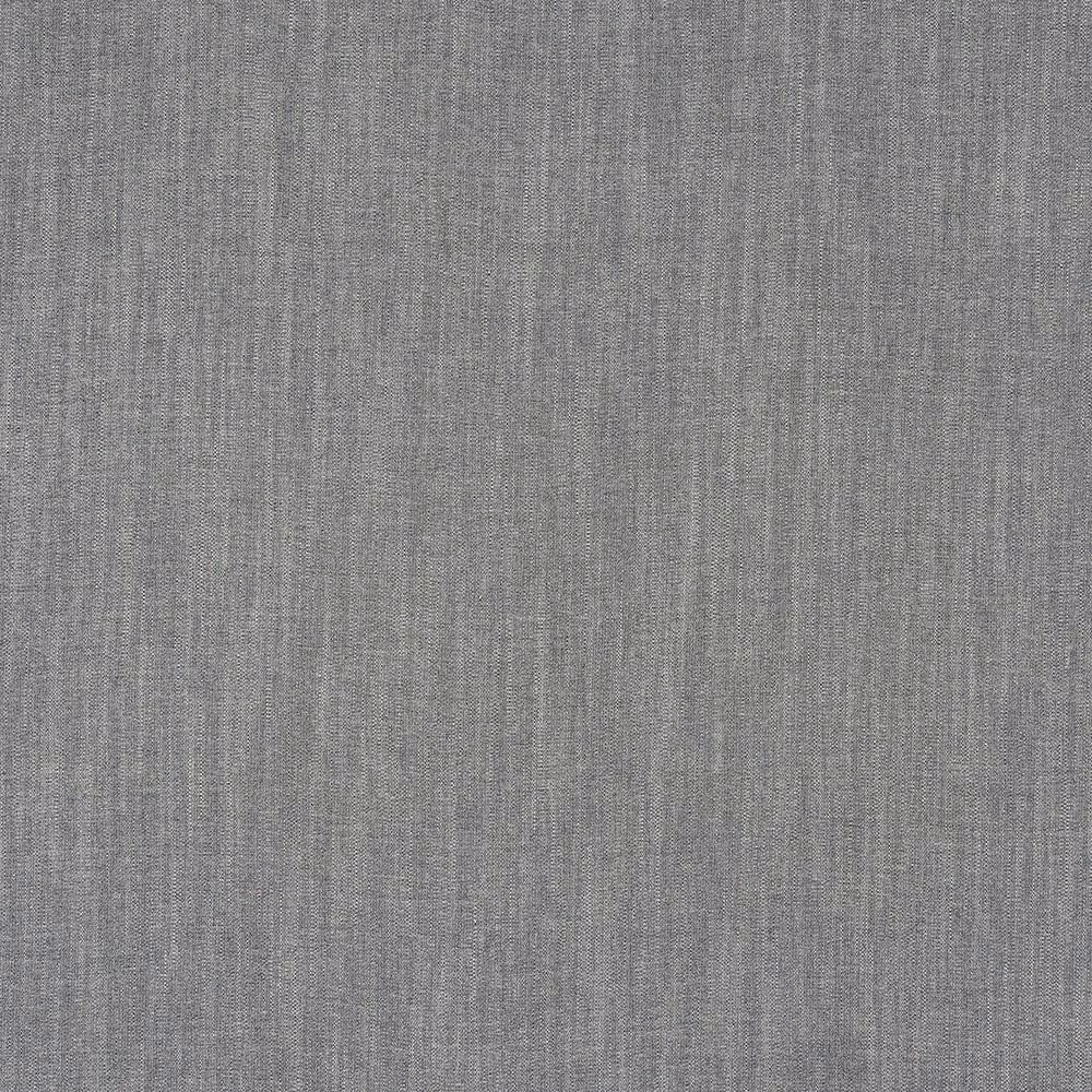 Soft smoky grey woven upholstery swatch with fine linear texture