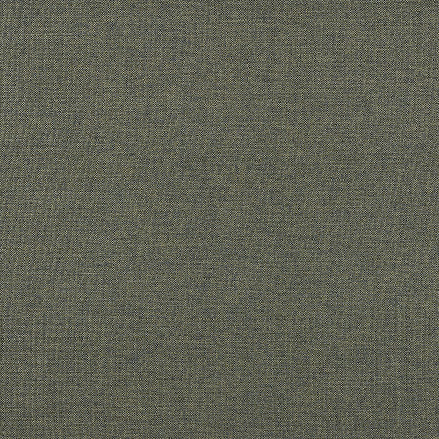 Close-up of muted forest olive woven upholstery fabric with fine texture