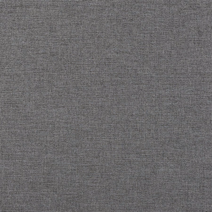 Close-up of a cool slate grey plain woven upholstery fabric with fine texture