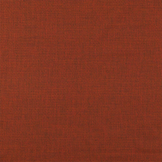 Close-up of a warm spice terracotta plain woven upholstery fabric