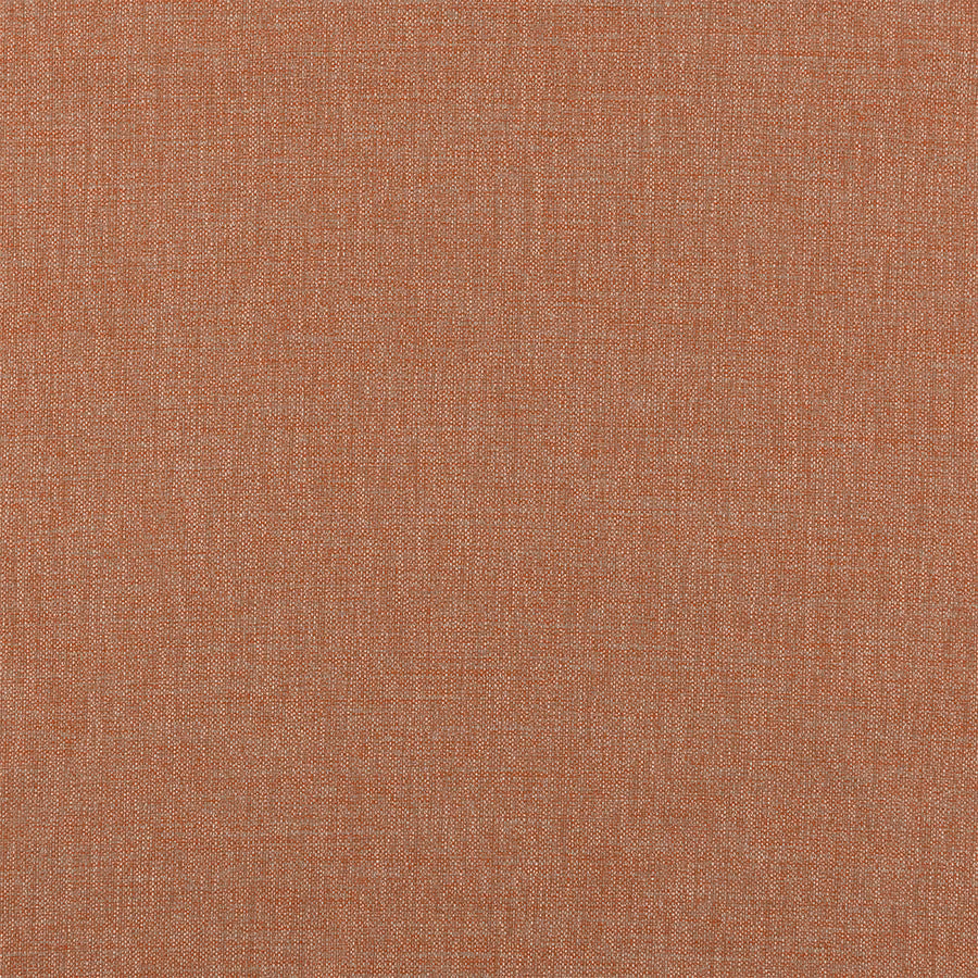 Close-up of a warm terracotta plain weave fabric with subtle heathered texture
