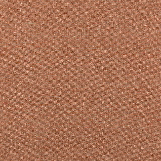 Close-up of a warm terracotta plain weave fabric with subtle heathered texture