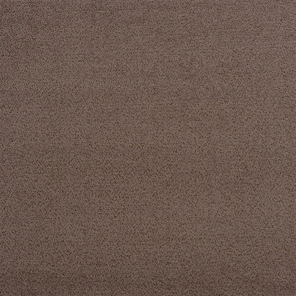 Close-up of warm mink taupe textured upholstery fabric with fine speckled weave