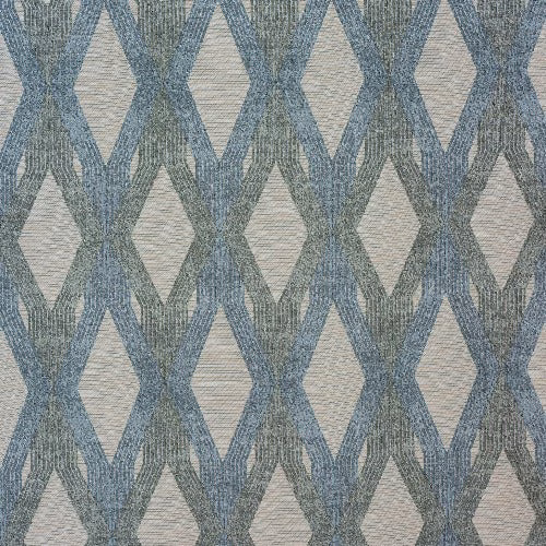 Seafoam teal geometric diamond weave on a pale textured ground