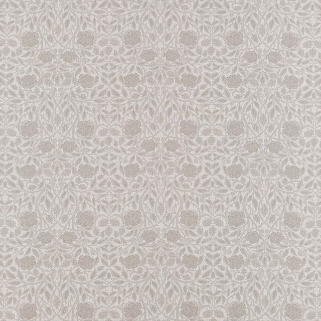 Pale dove grey damask fabric with a soft woven texture