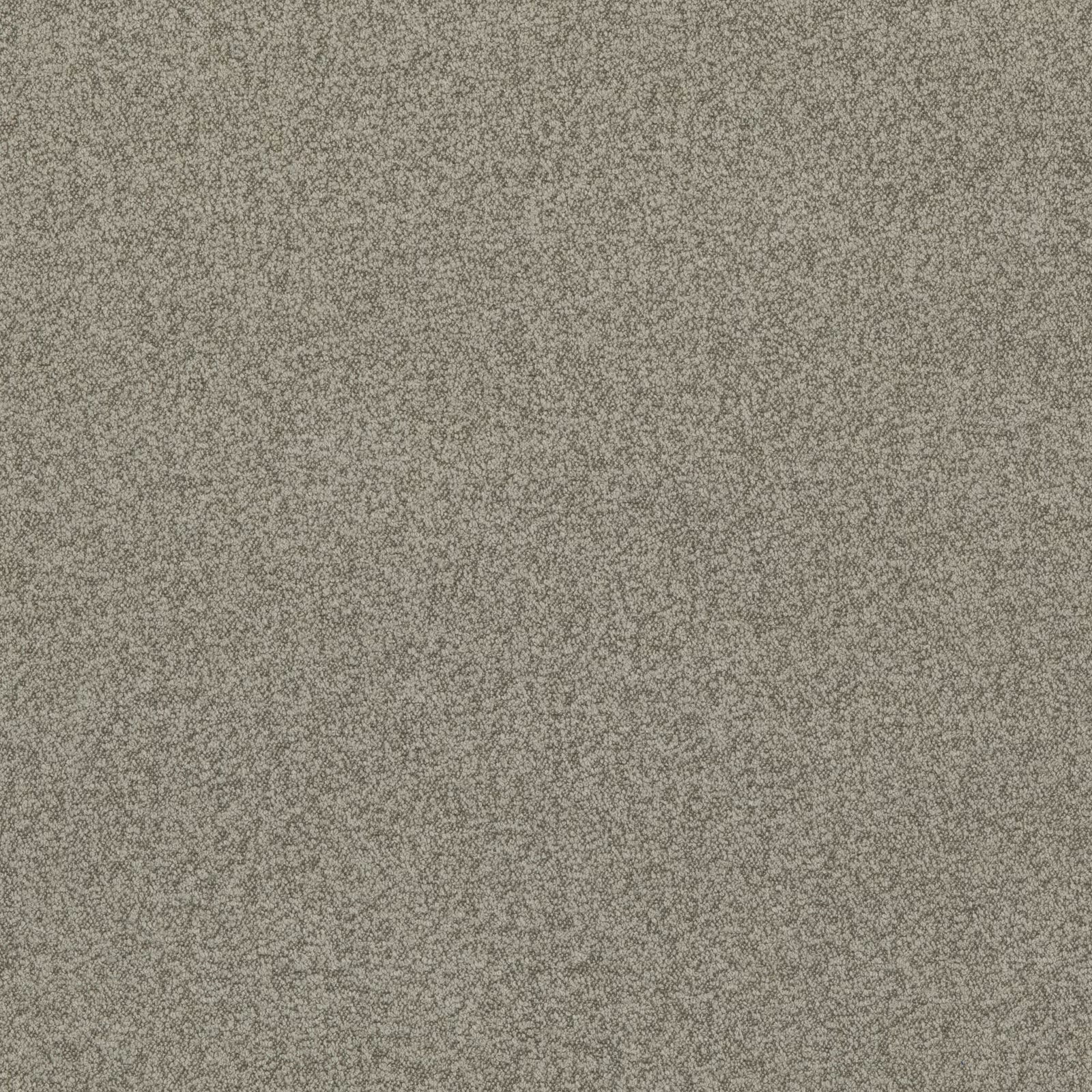 Close-up of soft dove-grey boucle with a finely mottled, nubby weave