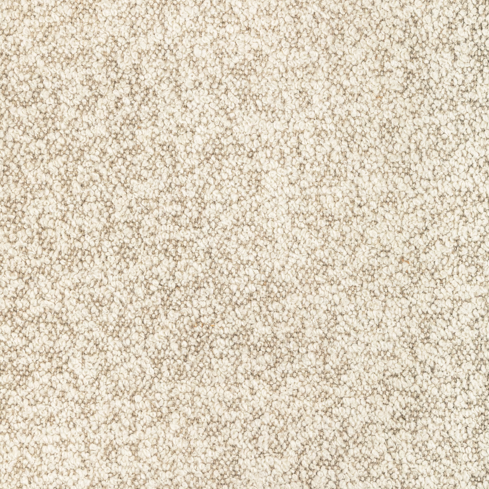 Warm oatmeal boucle with ivory loops and softly mottled beige texture