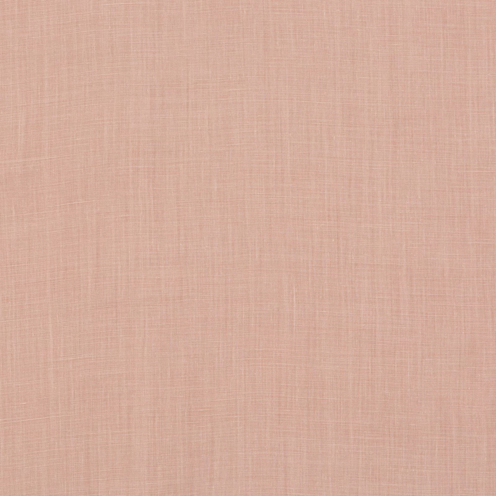 Close-up of warm blush pink linen with a fine, irregular woven texture