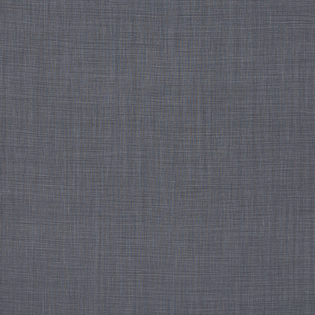 Close-up of charcoal grey linen with a fine blue-grey crosswoven texture