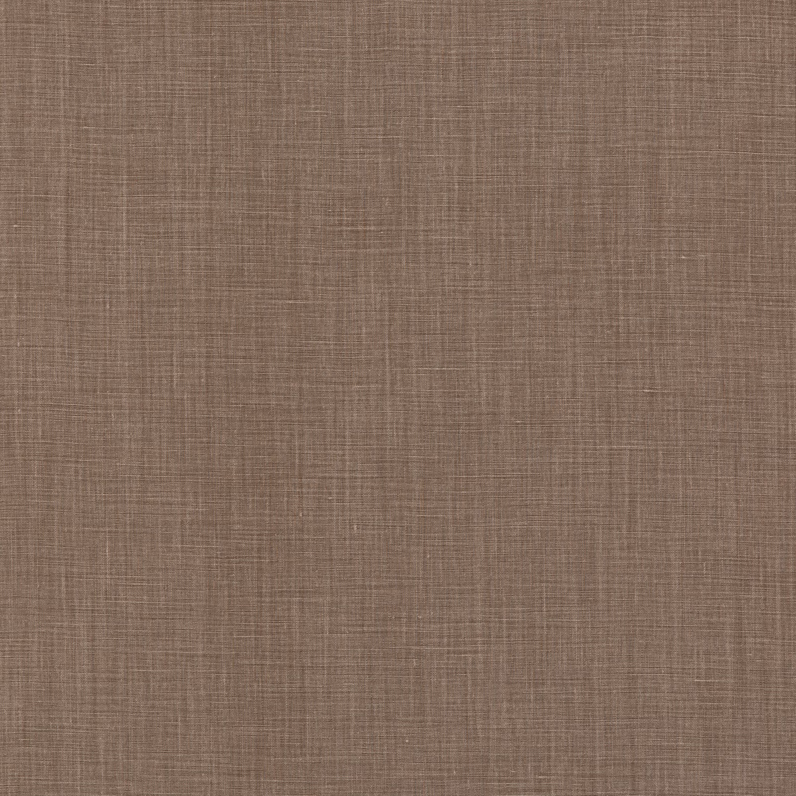 Warm nutmeg-brown linen with a fine, softly irregular crosshatch weave