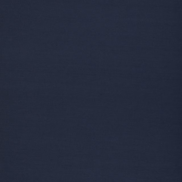 Deep indigo plain weave with subtle linen-like texture and tonal variation