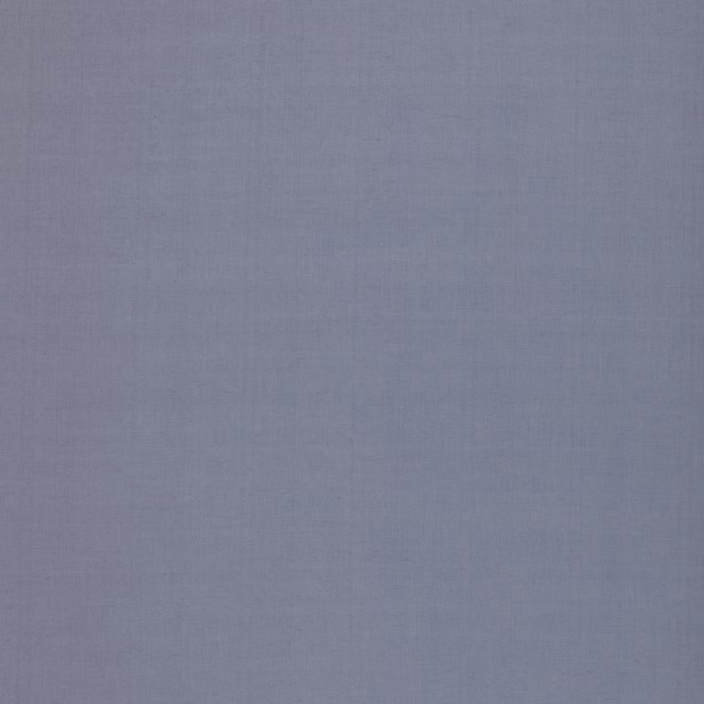 Close view of muted blue-grey plain weave with a fine linen-textured surface