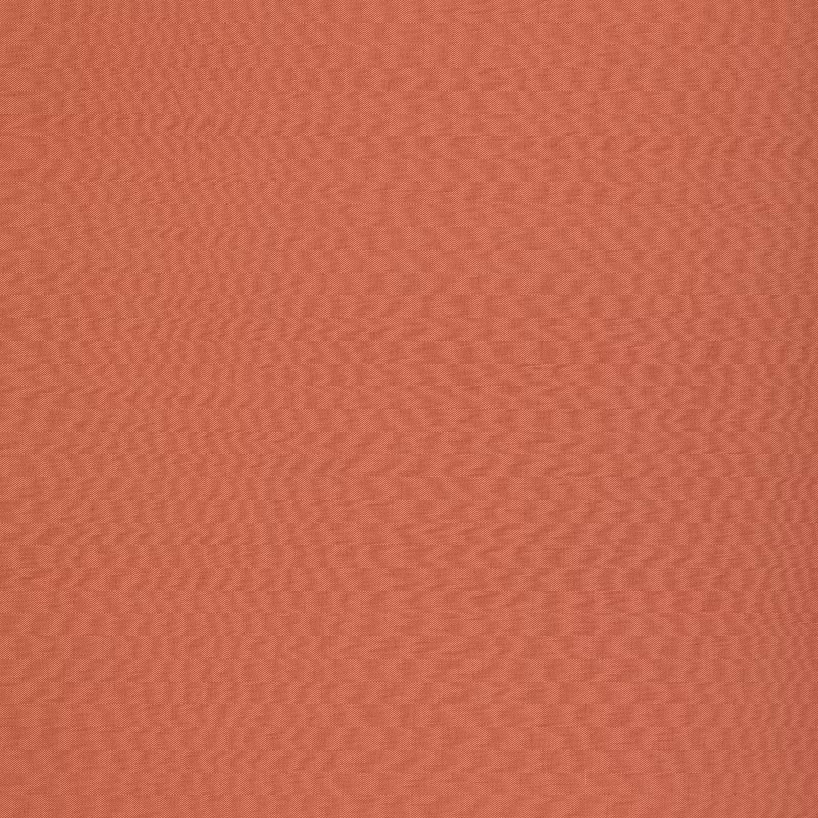 Muted terracotta-red linen-cotton plain weave with subtle fine texture