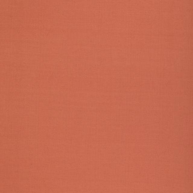 Muted terracotta-red linen-cotton plain weave with subtle fine texture
