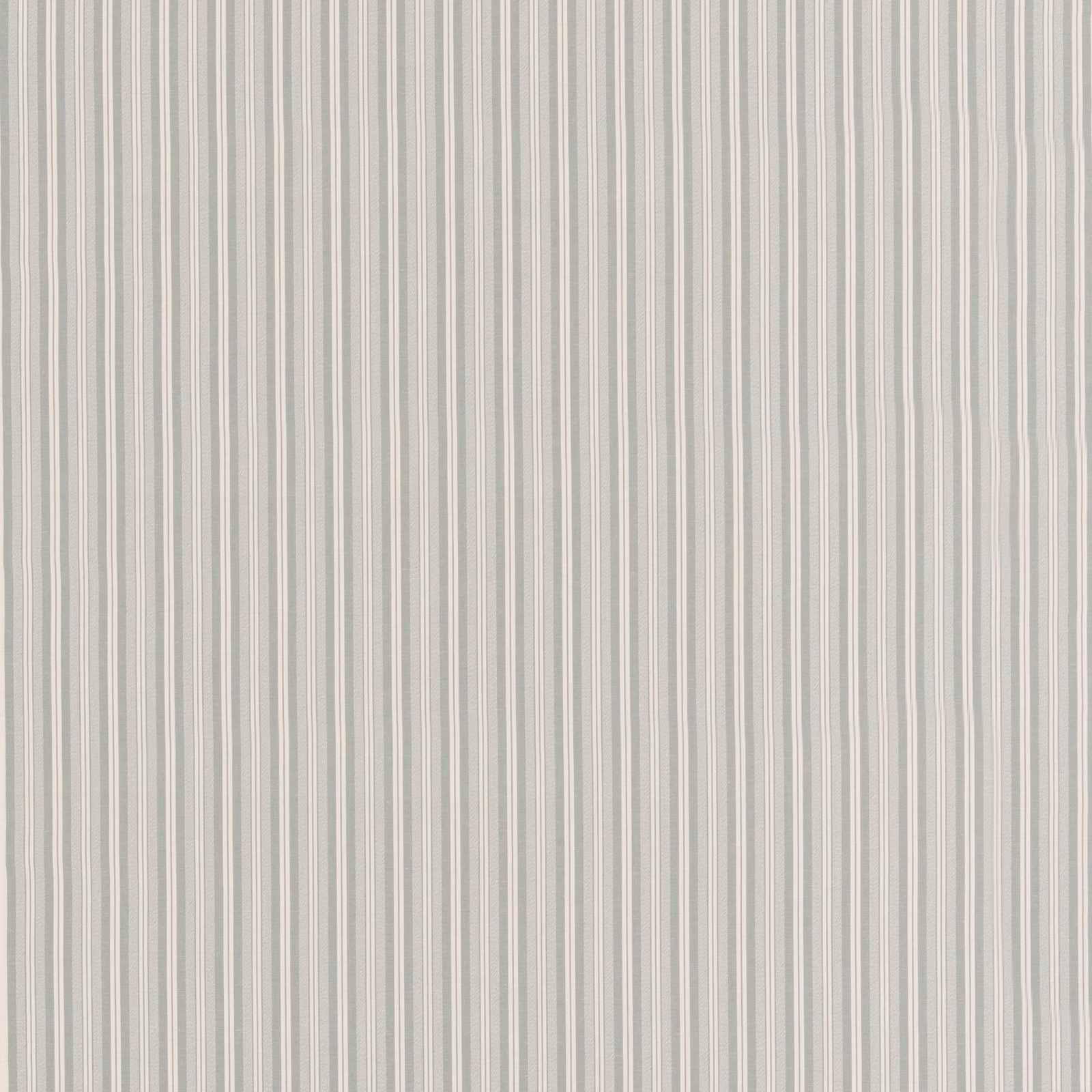 Soft aqua and pale ivory vertical stripes with a lightly irregular woven texture