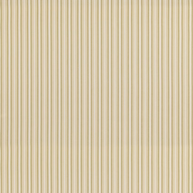 Muted grass green and cream fine vertical stripe with a lightly textured weave