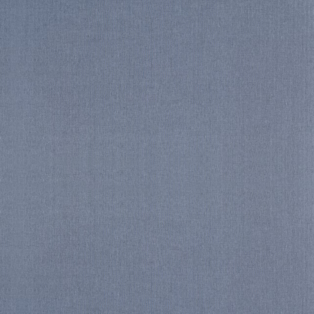 Muted blue-grey denim linen showing a fine, subtly slubbed plain weave