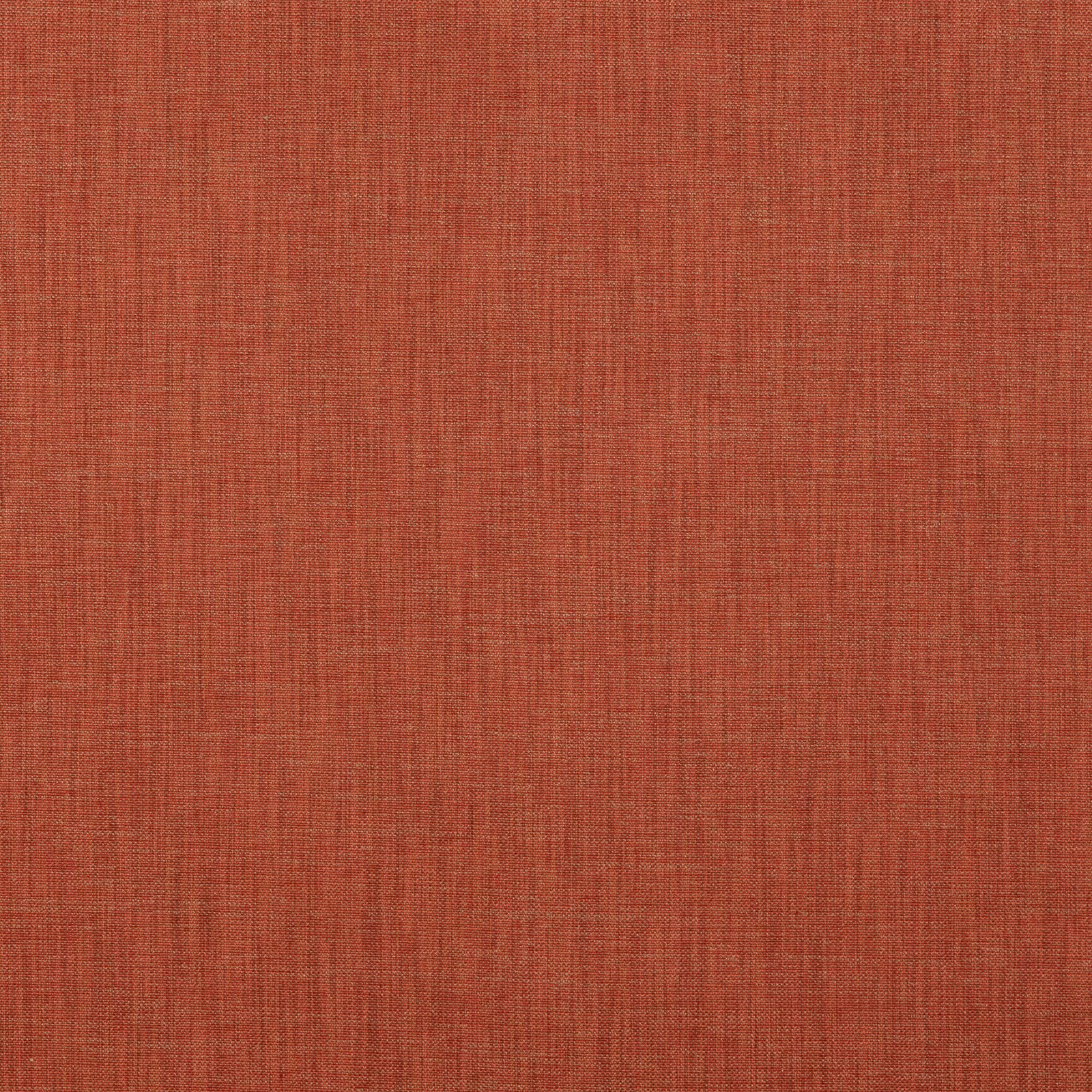Close-up of warm tomato-red plain weave with fine vertical and horizontal texture