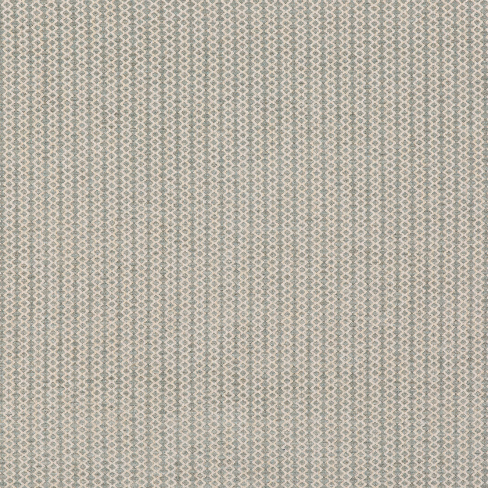 Muted aqua-grey woven ground with tiny ivory diamond lattice and subtle texture
