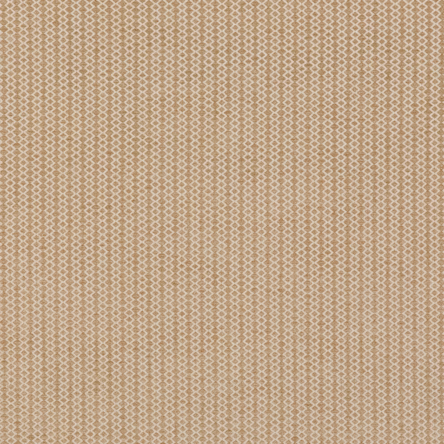 Warm sand-beige woven fabric with fine cream zigzag diamond texture