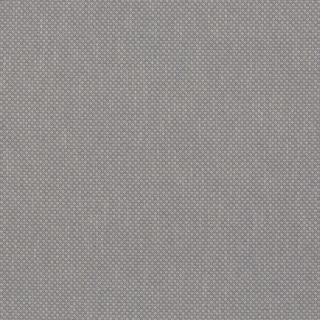 Muted blue-grey woven textile with a tiny, closely repeated diamond lattice