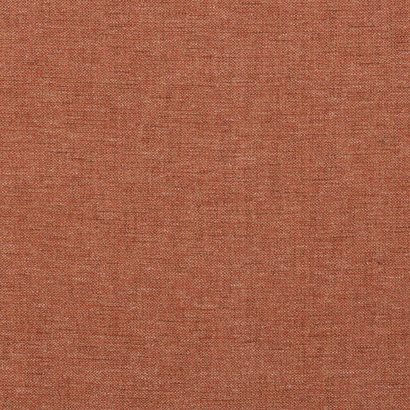 Close-up of warm tomato-red fabric with a fine irregular woven texture