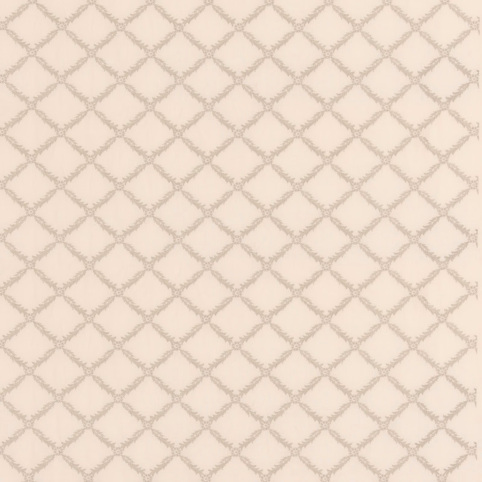 Pale soft sage trellis with textured diamond lines on a warm ivory ground