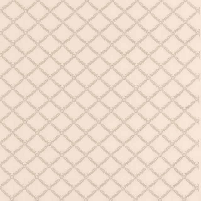 Pale soft sage trellis with textured diamond lines on a warm ivory ground