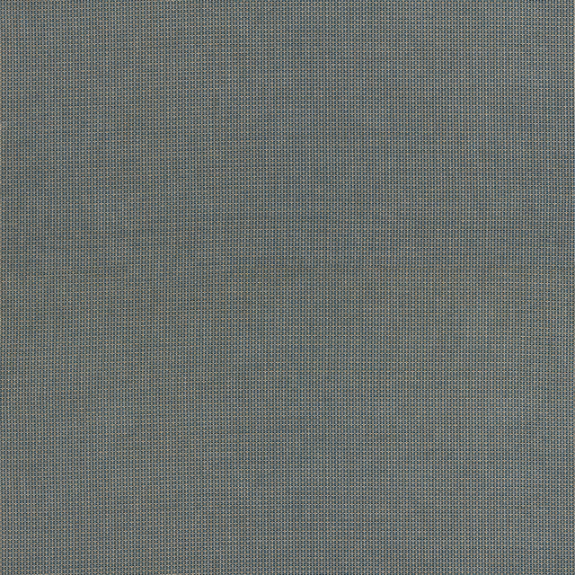 Muted indigo-blue micro-grid weave with softly varied grey flecks in close-up